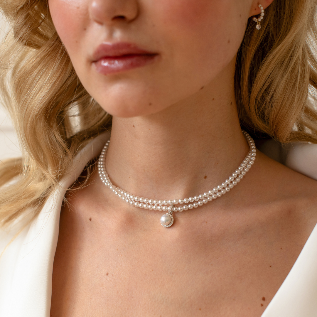 Margot Bebe Akoya Pearl Necklace - Solid Gold