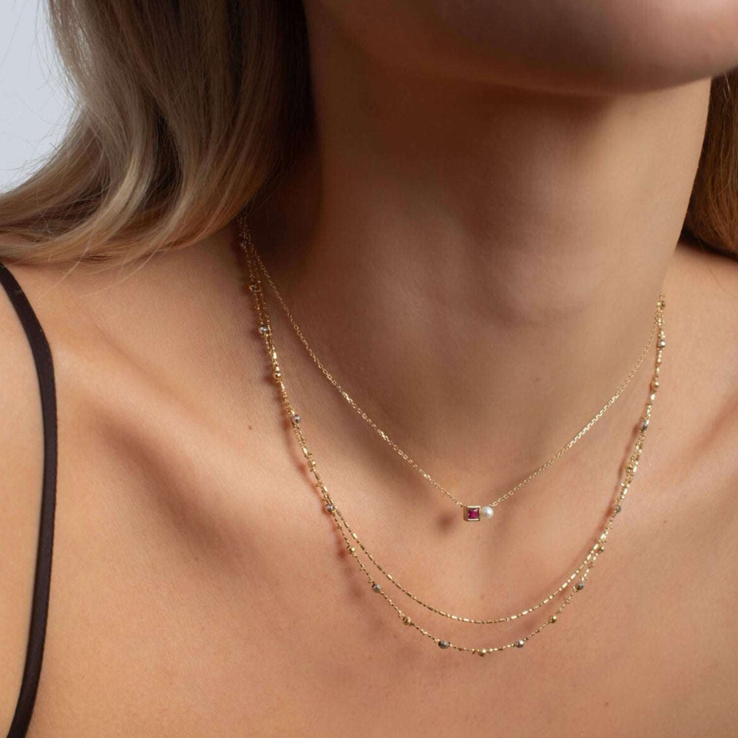 Bubble Necklace -  Solid Gold