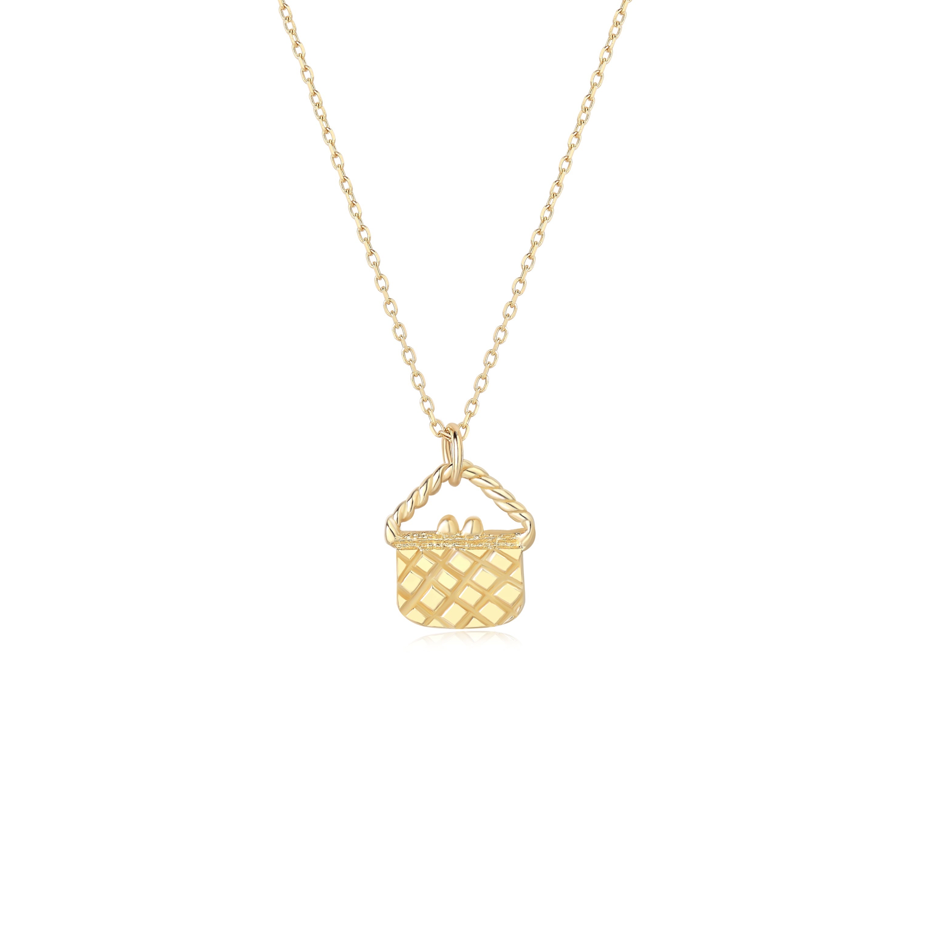 Box Necklace -Solid Gold